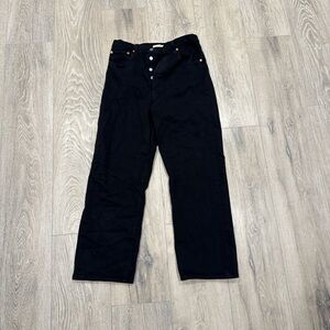 Levi’s Black Ribcage Straight Ankle Denim Jeans